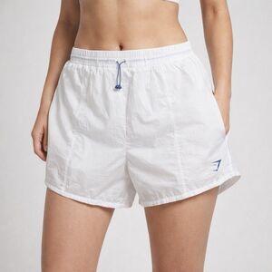 Gymshark Womens Pulse 2 In 1 Shorts Size XL? Lightweight Running White Swishy